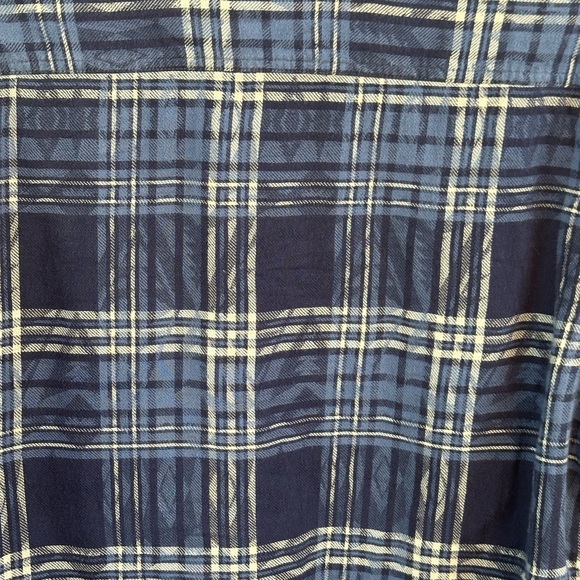 Zara Men’s Blue/White Plaid Flannel Shirt With Interwoven Design Size Large EUC! - Picture 6 of 6